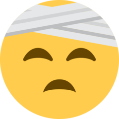 face with head-bandage