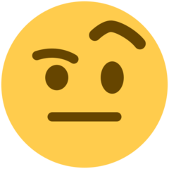 face with raised eyebrow
