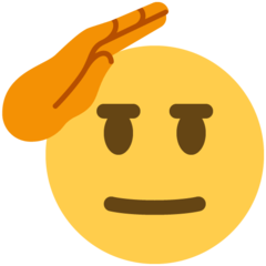 saluting face
